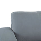 Square Arm Loveseat Sofa, 2-Seater – Light Grey / Beige / Blue