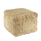 Natural Jute Cube Ottoman, 18" – Single Seat