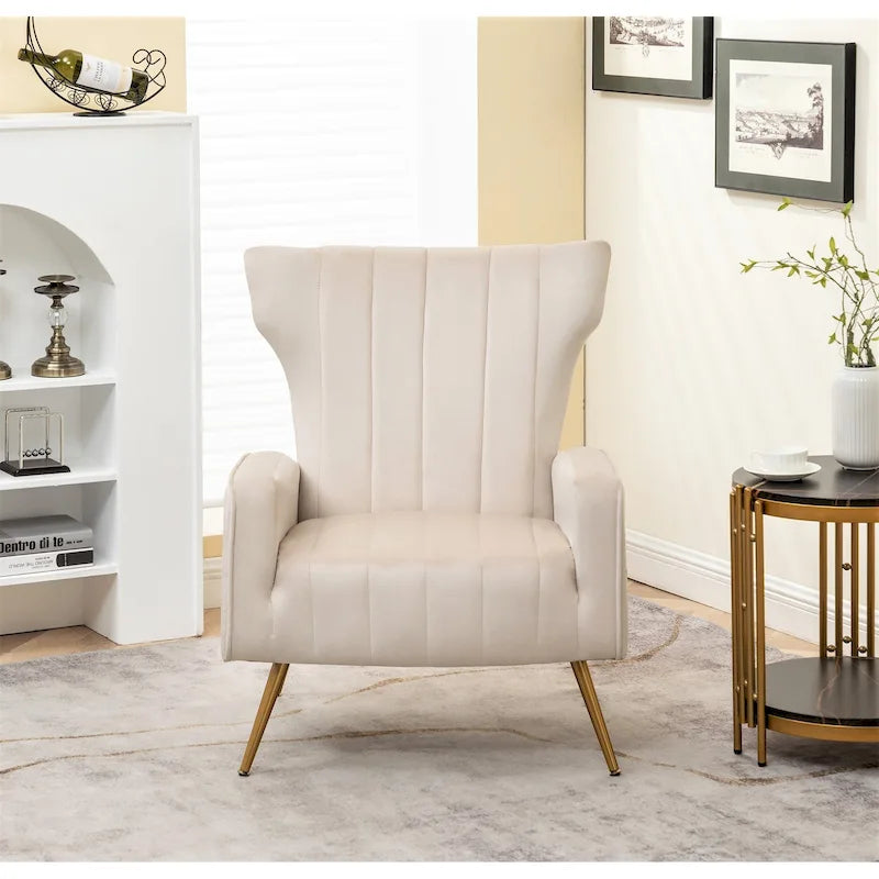 Kaleigh 27.6W Velvet Square Arm Sofa Chair