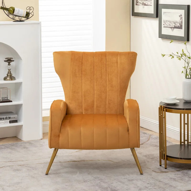 Kaleigh 27.6W Velvet Square Arm Sofa Chair
