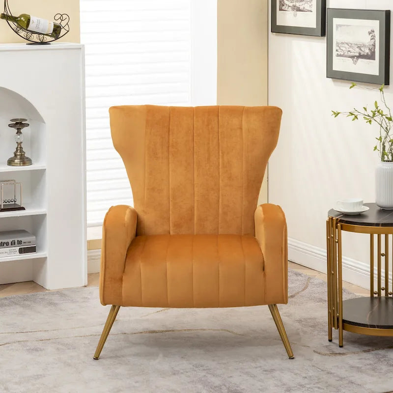 Kaleigh 27.6W Velvet Square Arm Sofa Chair