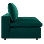 Commix Down Filled Overstuffed Performance Velvet 4-Seater Sofa