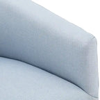 Linen / Sky Blue Skirted Fabric Swivel Accent Chair, Seats 1