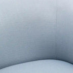 Linen / Sky Blue Skirted Fabric Swivel Accent Chair, Seats 1
