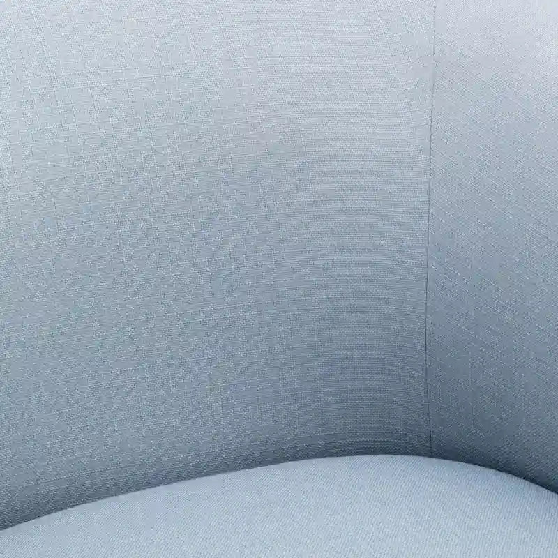 Linen / Sky Blue Skirted Fabric Swivel Accent Chair, Seats 1