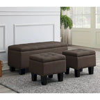 Mid-Century Modern Tufted Storage Lift Top Bench