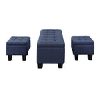 Mid-Century Modern Tufted Storage Lift Top Bench