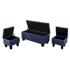 Mid-Century Modern Tufted Storage Lift Top Bench