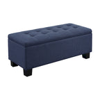 Mid-Century Modern Tufted Storage Lift Top Bench