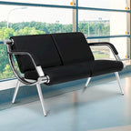 Black / Blue PU Leather Reception Bench – 1, 2, 3 or 4-Seat