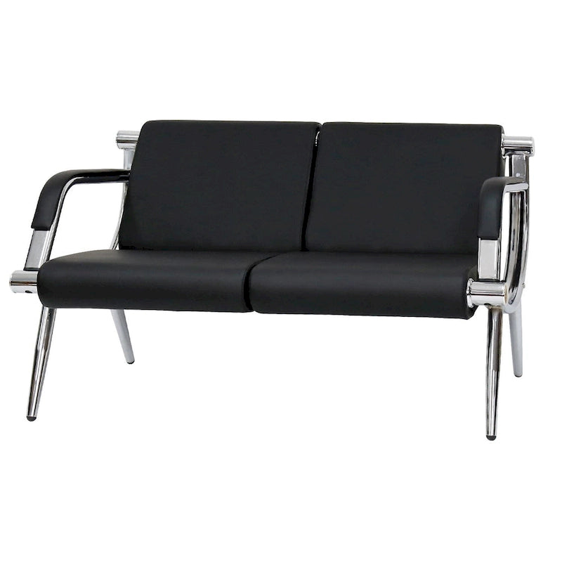 Black / Blue PU Leather Reception Bench – 1, 2, 3 or 4-Seat