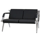 Black / Blue PU Leather Reception Bench – 1, 2, 3 or 4-Seat