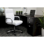 Grey Linen / White / Black Executive Conference Chair, Single Seat
