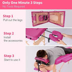 Massage Table 84 Inches Long Portable with Carry Case Table