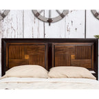 Walnut & Acacia Two-Tone Panel Bed | Full, Queen, King, Cal King