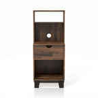 DH BASIC Transitional Compact 3-Shelf Single-Drawer Nightstand by Denhour