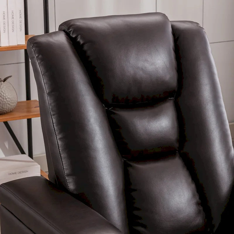 Power Leather Recliner Chair Home Theater Seating Soft