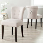 Charcoal Fabric Bent-Back Dining Chair, Set of 2