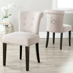 Charcoal Fabric Bent-Back Dining Chair, Set of 2