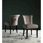 Charcoal Fabric Bent-Back Dining Chair, Set of 2