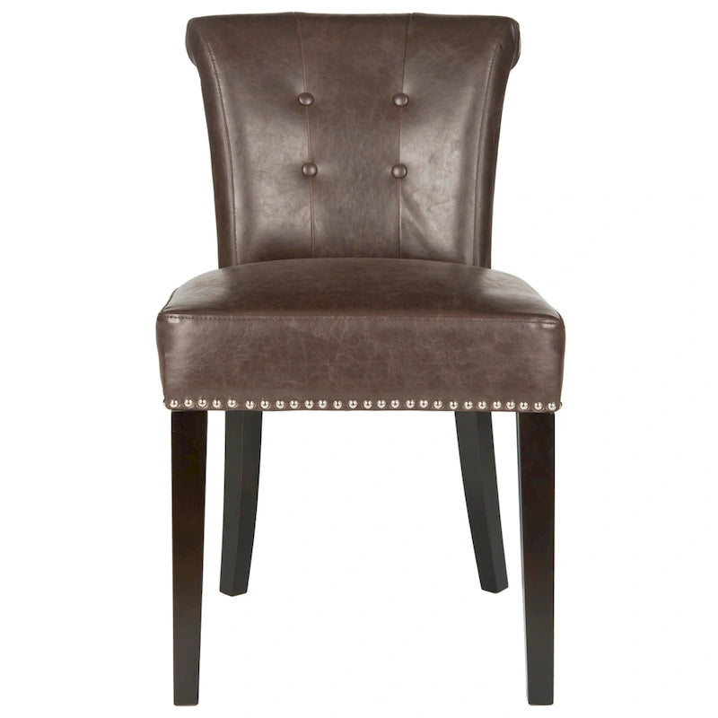 Charcoal Fabric Bent-Back Dining Chair, Set of 2