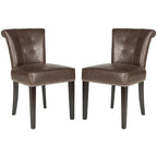 Charcoal Fabric Bent-Back Dining Chair, Set of 2