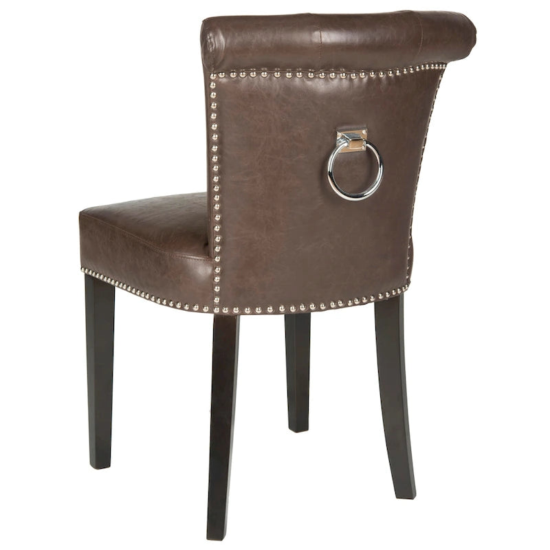 Charcoal Fabric Bent-Back Dining Chair, Set of 2