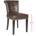 Charcoal Fabric Bent-Back Dining Chair, Set of 2