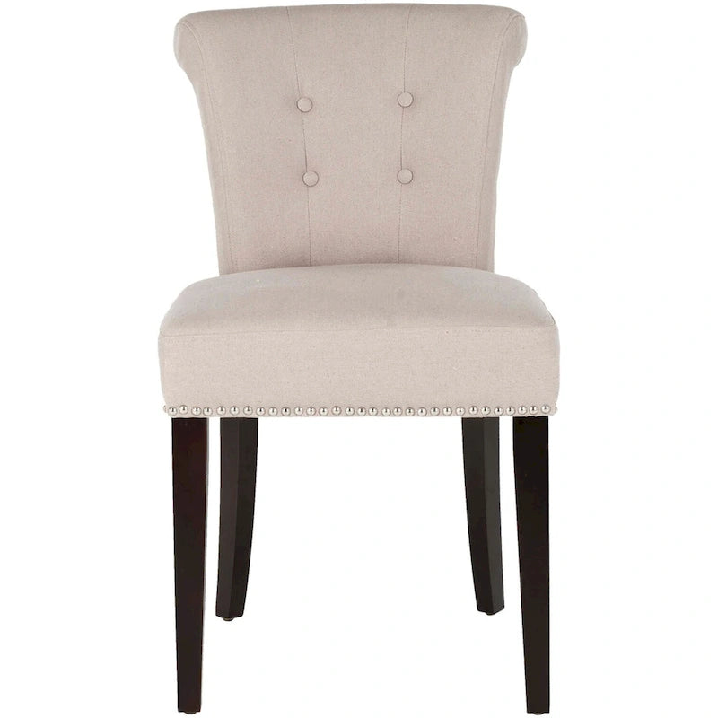 Charcoal Fabric Bent-Back Dining Chair, Set of 2
