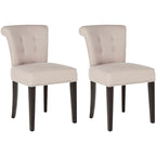 Charcoal Fabric Bent-Back Dining Chair, Set of 2