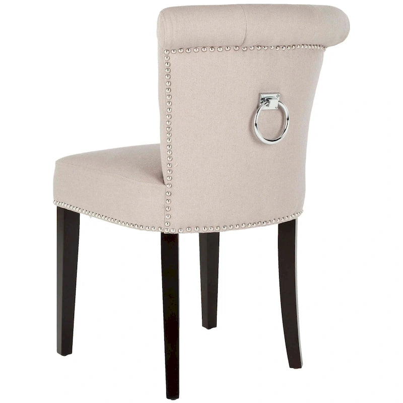 Charcoal Fabric Bent-Back Dining Chair, Set of 2