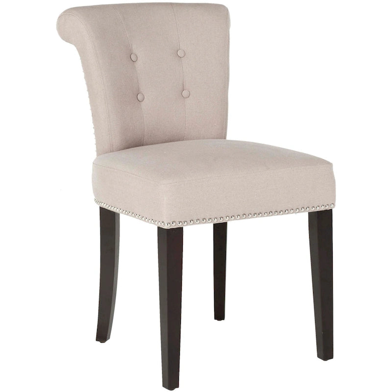 Charcoal Fabric Bent-Back Dining Chair, Set of 2