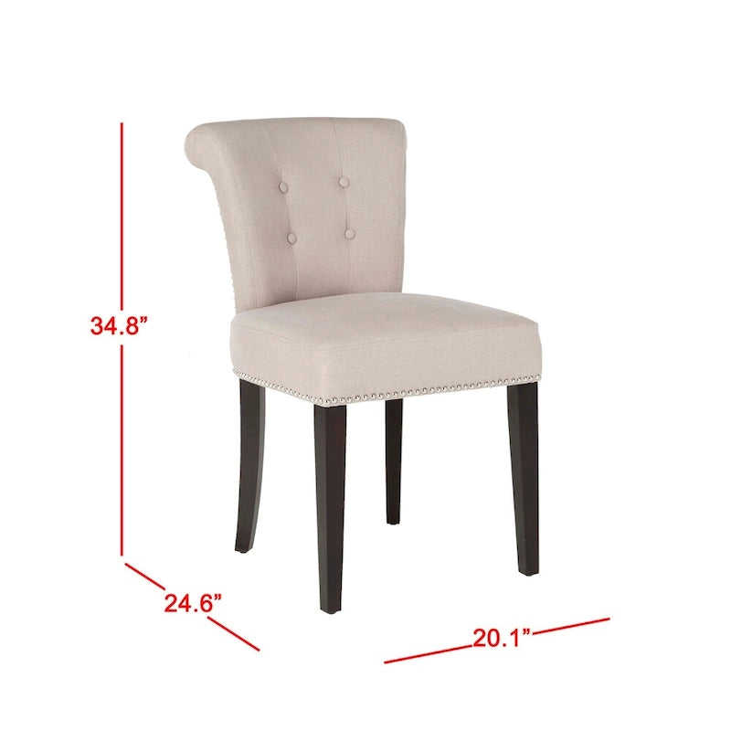 Charcoal Fabric Bent-Back Dining Chair, Set of 2