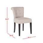 Charcoal Fabric Bent-Back Dining Chair, Set of 2