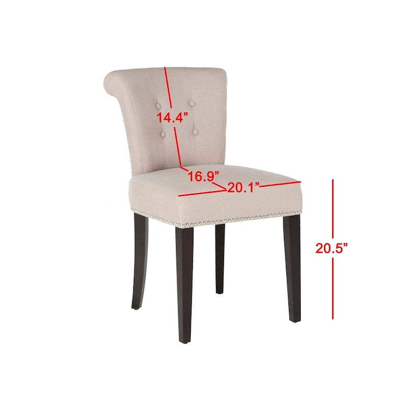 Charcoal Fabric Bent-Back Dining Chair, Set of 2