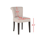 Charcoal Fabric Bent-Back Dining Chair, Set of 2