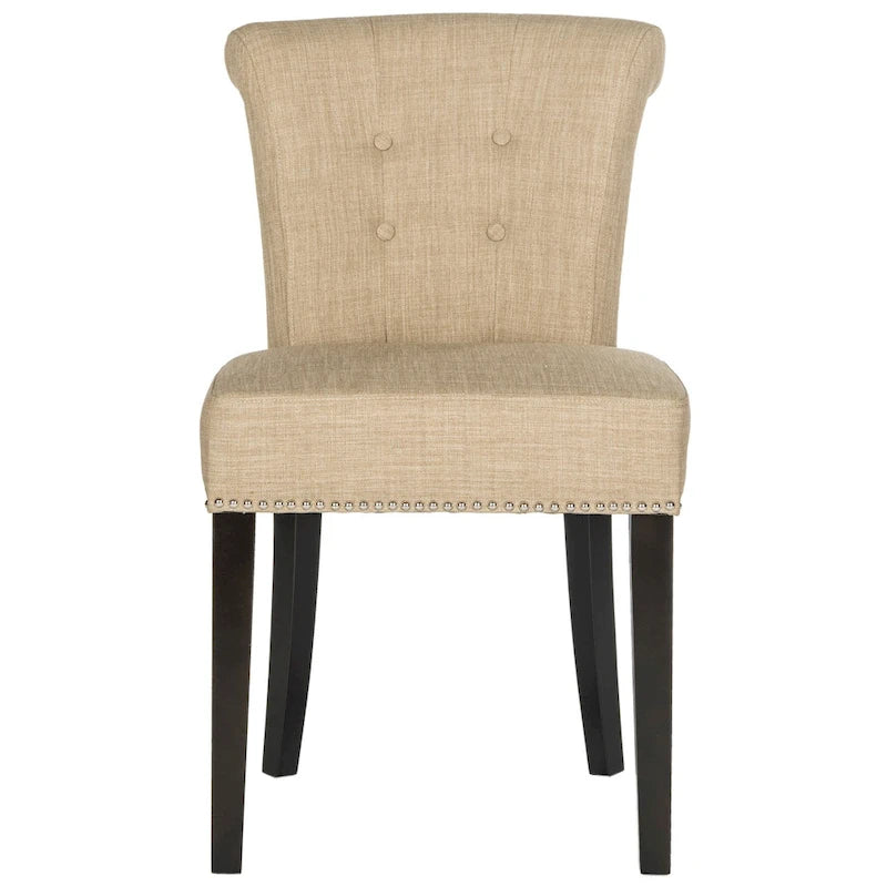 Charcoal Fabric Bent-Back Dining Chair, Set of 2