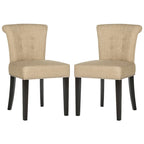 Charcoal Fabric Bent-Back Dining Chair, Set of 2