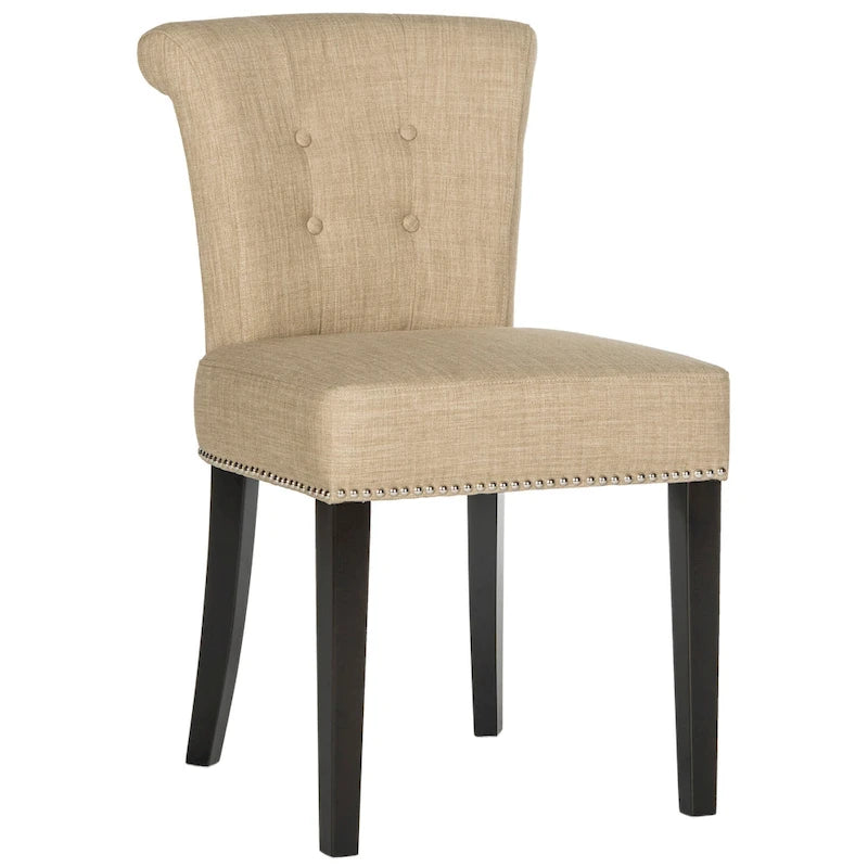 Charcoal Fabric Bent-Back Dining Chair, Set of 2