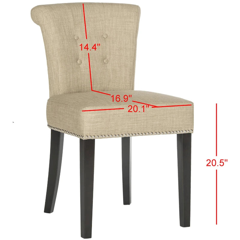 Charcoal Fabric Bent-Back Dining Chair, Set of 2