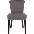 Charcoal Fabric Bent-Back Dining Chair, Set of 2