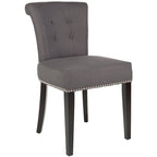 Charcoal Fabric Bent-Back Dining Chair, Set of 2