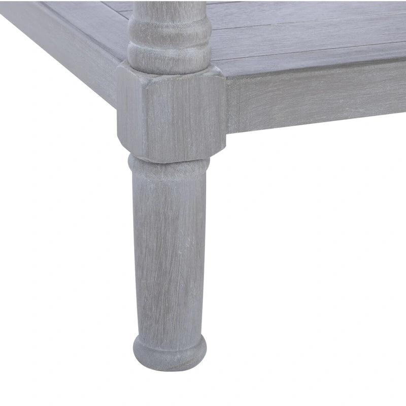 2-Drawer Coffee Table with Bottom Shelf – Distressed White / Grey / Black / Brown