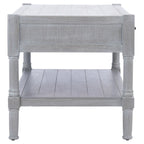 2-Drawer Coffee Table with Bottom Shelf – Distressed White / Grey / Black / Brown