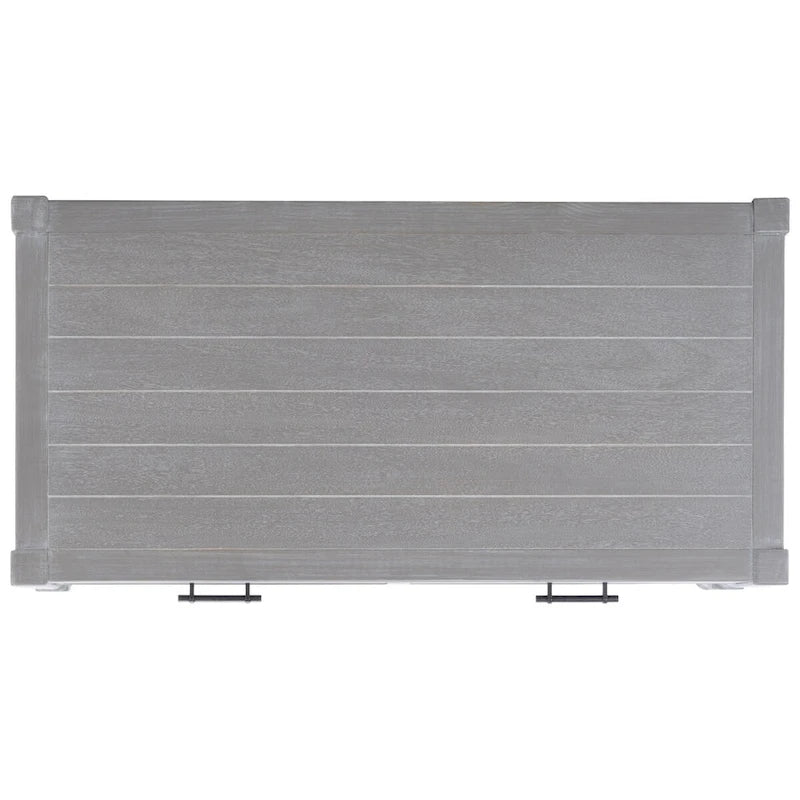 2-Drawer Coffee Table with Bottom Shelf – Distressed White / Grey / Black / Brown