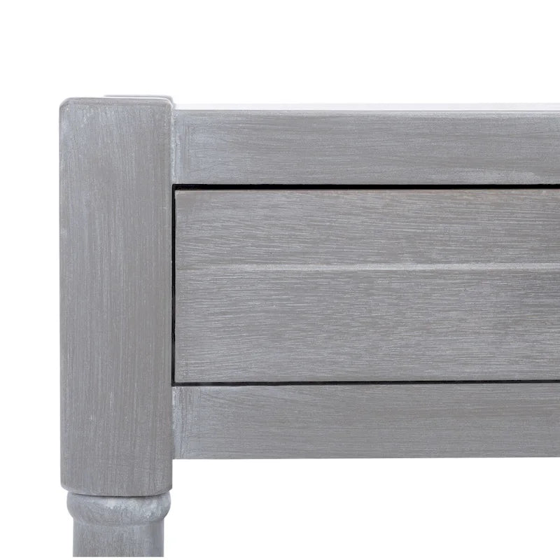 2-Drawer Coffee Table with Bottom Shelf – Distressed White / Grey / Black / Brown
