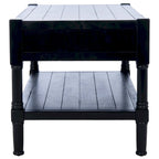 2-Drawer Coffee Table with Bottom Shelf – Distressed White / Grey / Black / Brown