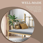 Metal Twin Daybed Frame, Sofa & Bed Dual-Use, Black / Gold / White, Fits 1–2