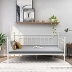 Metal Twin Daybed Frame, Sofa & Bed Dual-Use, Black / Gold / White, Fits 1–2