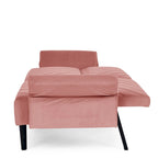 87 Velvet Convertible Folding Sofa Bed with Adjustable Armrests